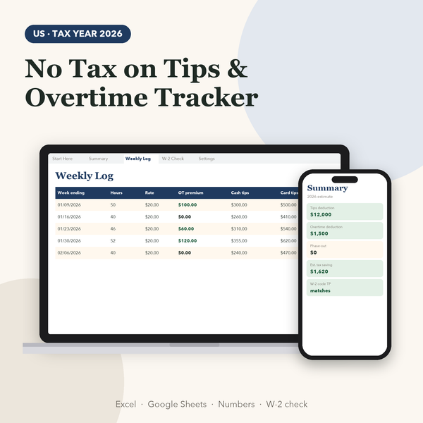 No Tax on Tips & Overtime Tracker