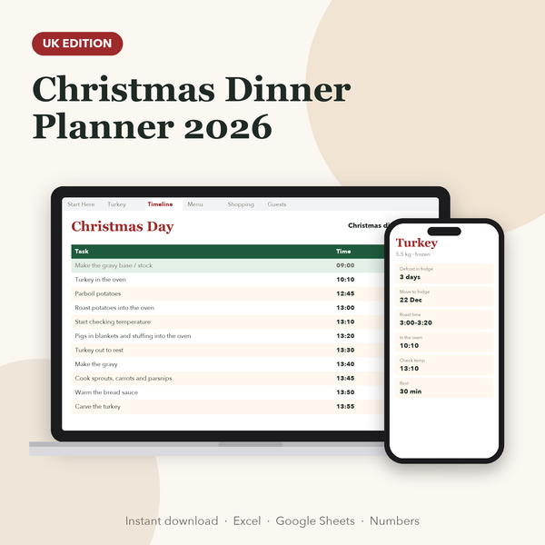 Christmas Dinner Planner UK