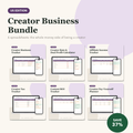 Creator business bundle US: six creator spreadsheets