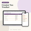Creator tax tracker 2026 Canada showing tax from creator income and amount to set aside