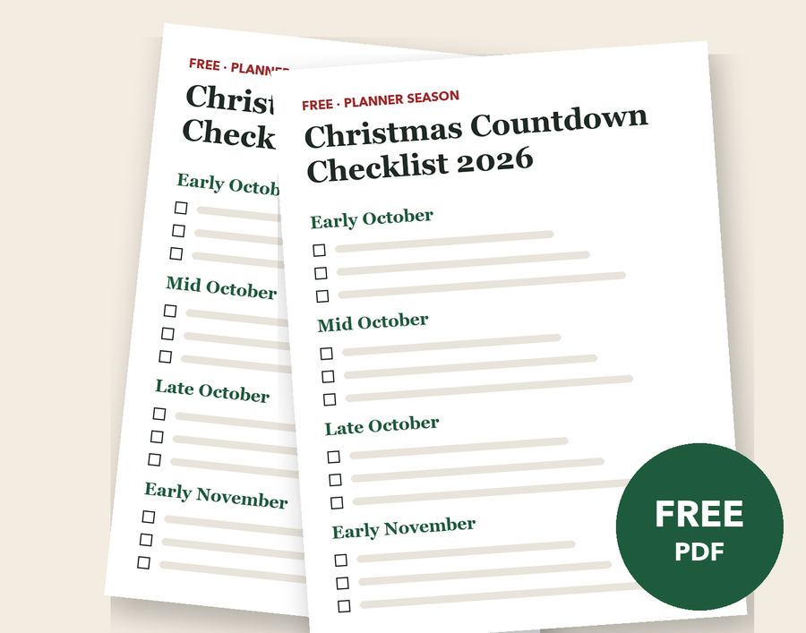 Free Christmas Countdown Checklist 2026