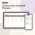 Creator pay-yourself planner UK showing monthly pay, holding pot and buffer